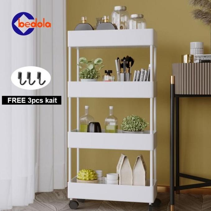 ~~~~~] Bedola Square Rak Dapur Rak Toilet Rak Susun Serbaguna 4 Tingkat