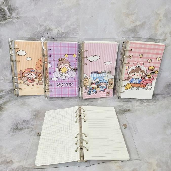 

Termantab] Buku Binder Note A6 Isi Kertas Lurus 100 Lembar Binder Ring DiaryBook