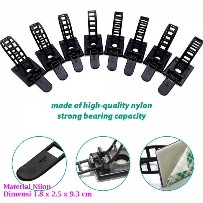 

><><><] Penjepit Kabel Kabel Ties Zip Cable Organizer Nylon 20 pcs Reuseable