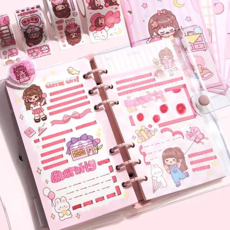 

Qdy402 Buku Binder A6 Aesthetic Buku Tulis Karakter Lucu Spiral Notebook Loose-Leaf Cute Korea Buku Catatan Diary Diy Daily Planner Scrapbook Jurnal Motif Kartun Imut Promo
