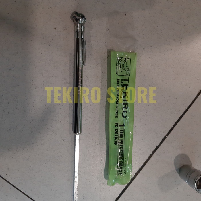 TEKIRO alat ukur tekanan angin ban motor / mobil 120 LB