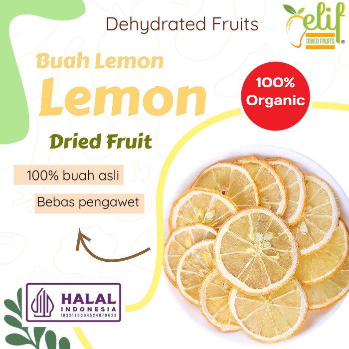 

DRIED LEMON SLICE / BUAH LEMON IRIS KERING 50 GRAM