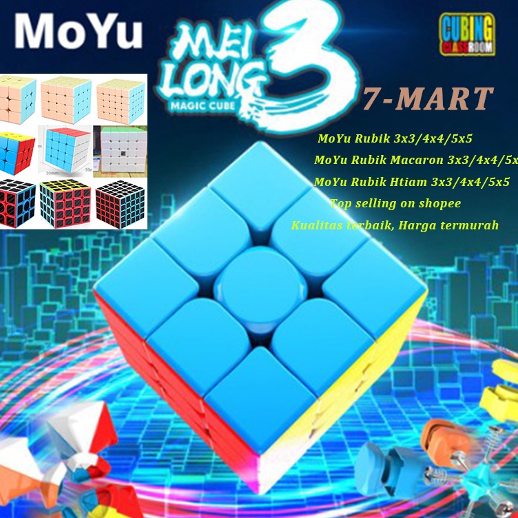 CJZL3376  3x3 Moyu Meilong  Rubik Stickerless MFJS Original Termurah | Rubik Moyu Meilong 3x3 | Rubi