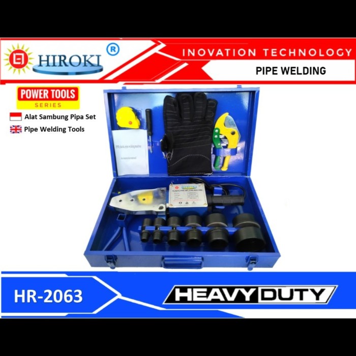 Ready Siap Kirim Hiroki Mesin Las Pipa Pvc Pemanas Pipa Pp Mesin Las Cetak Sambung Ppr