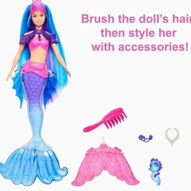Barbie Mermaid Power Doll Mermaid Barbie Malibu With Seahorse Pet
