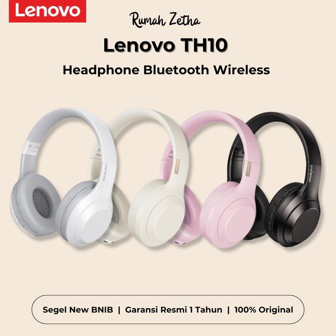 SALE Lenovo TH10 Headphone Bluetooth 5.0 Wireless Headset Earphone Bass - TH30 TERMURAH