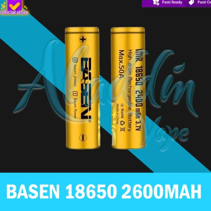 SALE Authentic Battery Baterai 18650 BASEN 2600mAh 40A ORIGINAL for Vapor Termurah