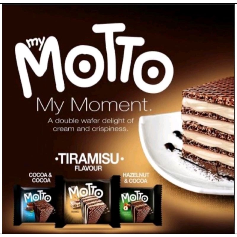 

PROMO!!! wafer motto milk chocolate hazelnut tiramisu 34gr