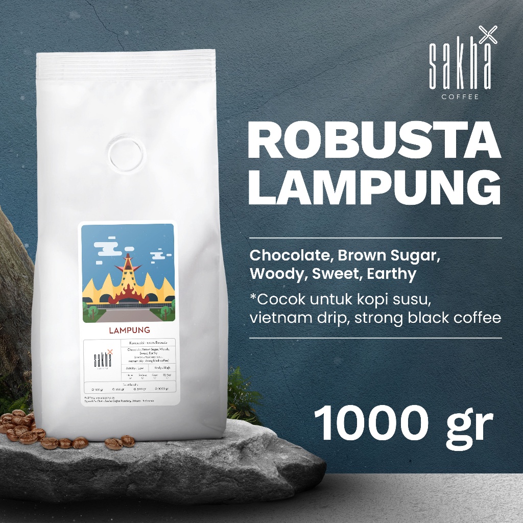 

Kopi Robusta Lampung Coffee Roast Bean Espresso Beans 1Kg Biji Bubuk Coffe Roastery