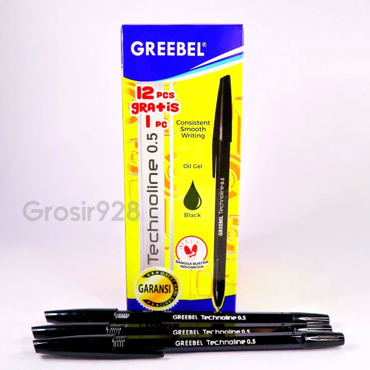 

NFYM9014 (Per 12+1) Pen Greebel Technoline 0.5 mm / Pulpen / Pen Semi Gel (12 GRATIS 1)