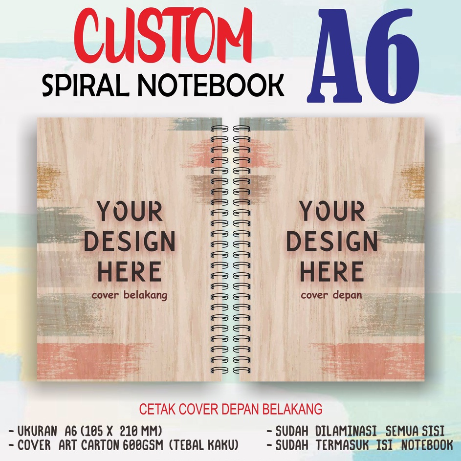 

DHBL6040 !!>CUSTOM<!! SPIRAL NOTEBOOK A6