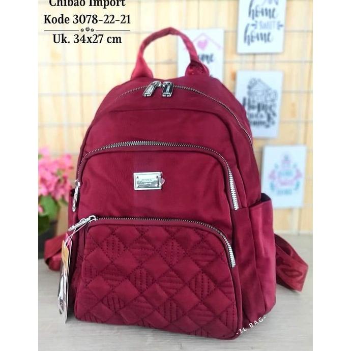 [  TCT ] Tas Ransel Wanita Tas Chibao Ransel 3078-22 Bahan Kanvas Terbaru. Tas Wanita Tas Chibao Kan