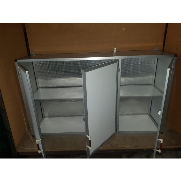 Rak Gantung Lemari Dapur Kitchen Set Atas Aluminium Acp 3 Pintu Polos