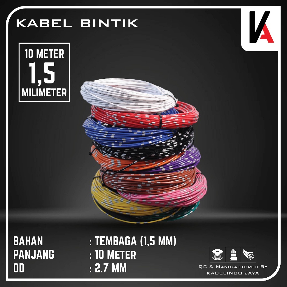 MURAH KABEL BINTIK / KABEL BODY / KABEL OTOMOTIF MOBIL MOTOR 1.5MM x 10M KUALITAS ASTRA