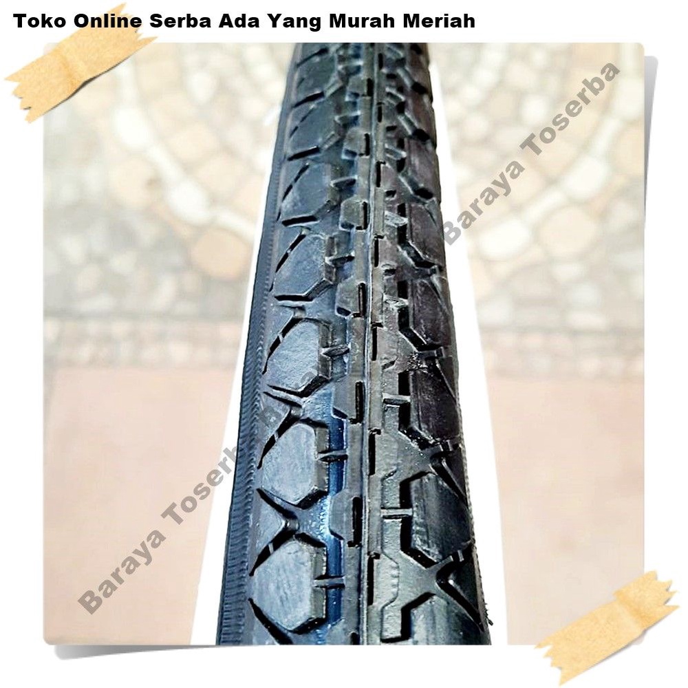 BAN LUAR LUCKY STONE 24 x 1.75 LIST PUTIH Sepeda Sparepart Termurah