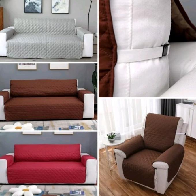 SARUNG SOFA PROTECTOR WATERPROOF COVER SOFA ANTI TAHAN AIR 123 SEATER