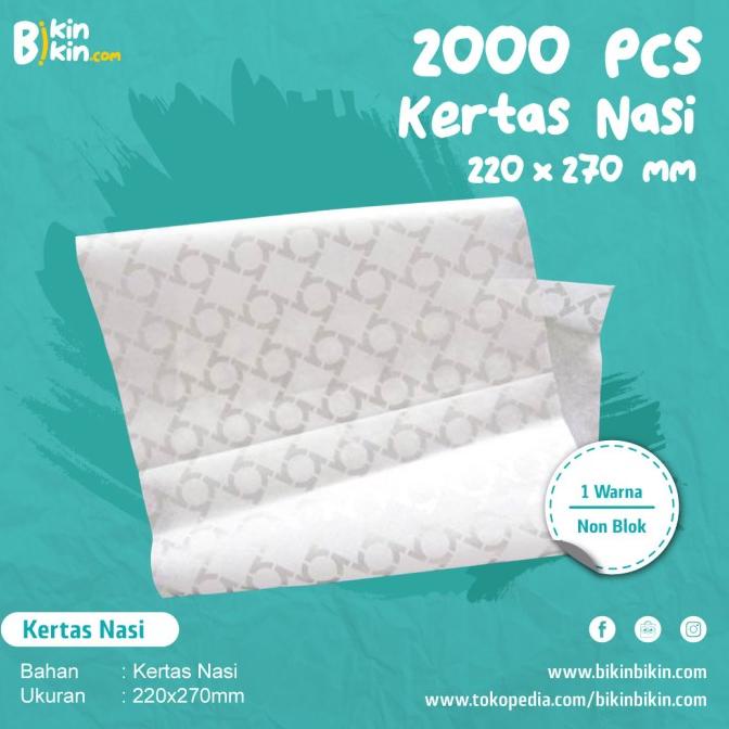 :::::::] [CUSTOM 2000pcs] Food Paper Warp/ Kertas Nasi