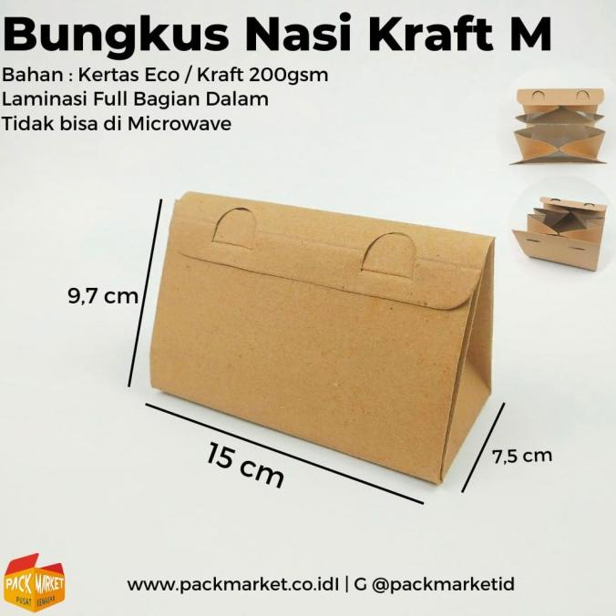 %%%%] Bungkus Nasi Kraft Medium/ Order Kelipatan 20pc