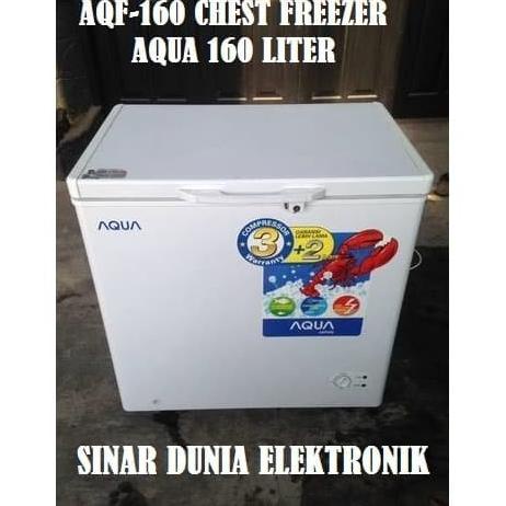 Kualitas terbaik] AQUA Chest Freezer / Box Freezer 150 Liter AQF-160 PROMO GARANSI RESMI