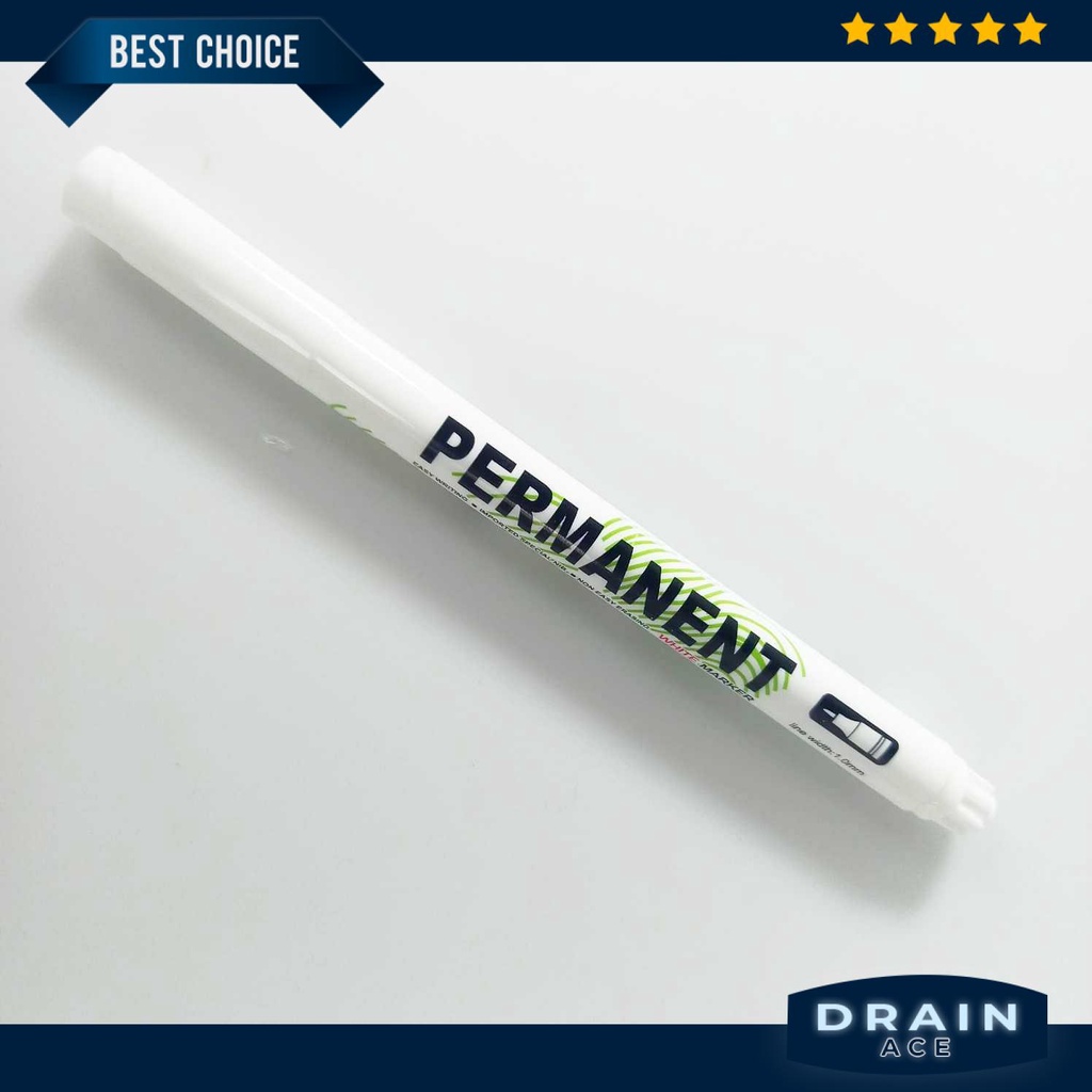 Spidol Ban Permanen Warna Putih Oil-Based Marker Waterproof dengan Ujung 1mm untuk Tulis dan Gambar 