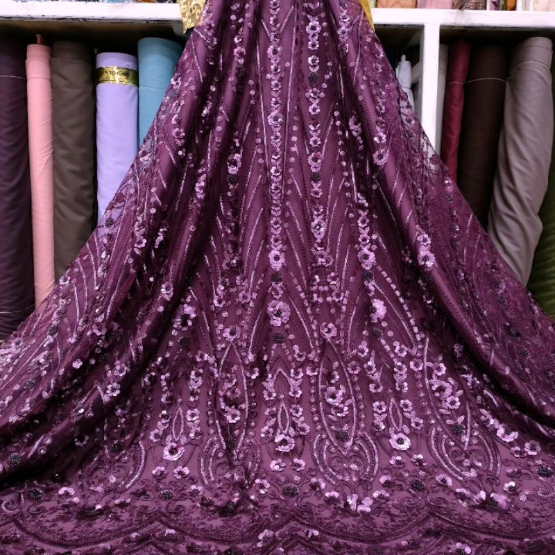 Tile Bordir Motif Tile Payet Sequin