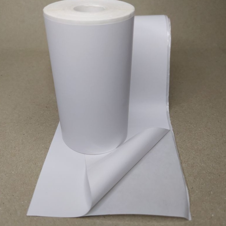 QSXY3097  Label stiker barcode thermal 80mm x 10meter /Sticker Resi Pengiriman 80mm / Printer Barcod