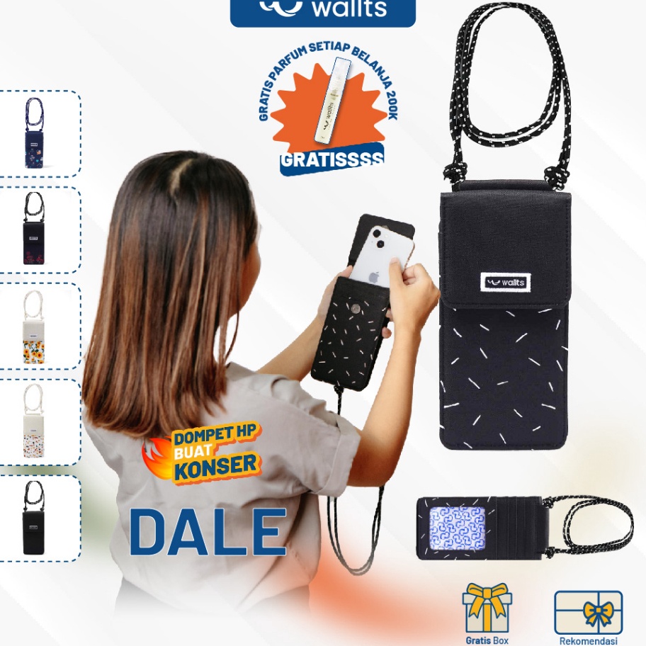 RUSM802 Wallts Dale Phone Wallet - Tas Dompet HP Handphone Selempang Wanita dan Pria Phone Wallet |||