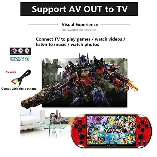 Gameboy Game Psp X7P/X7/X12 Screen Besar 5.1/4.3/7.0 Inch 8G Mp5 Musik Video Player