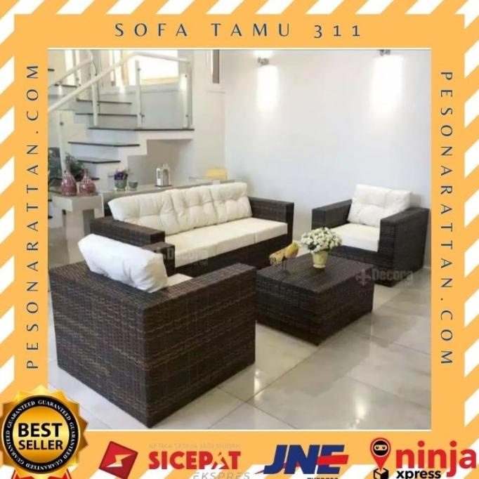 Kursi Sofa Korsi Teras Santai Anyaman Rotan Sintetis Tamu 311 Untuk Marceldirgantara95