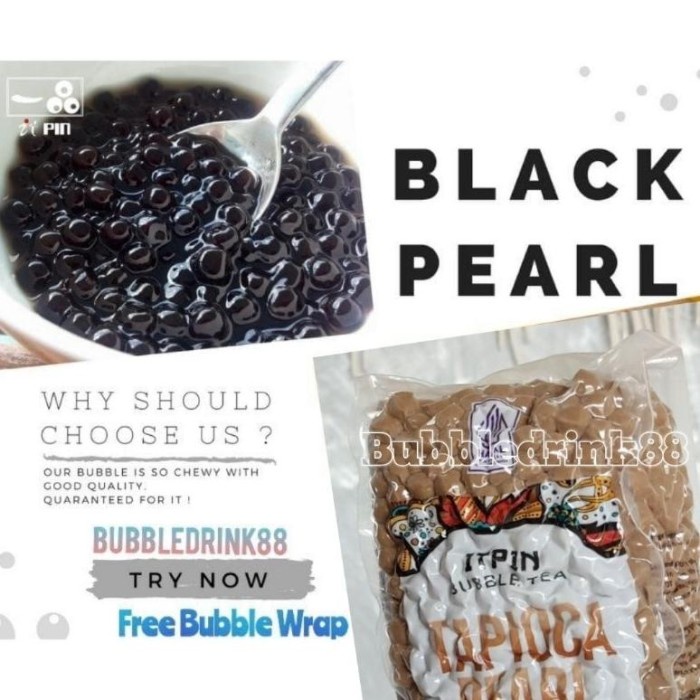 

Terlaris Ready Boba Pearl / Tapioca Pearls 1Kg - Bubble Itpin - Boba Pearl Enak