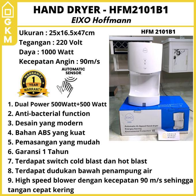 Hand Dryer Hoffmann Hfm2101B1 Pengering Tangan Rumah Makan
