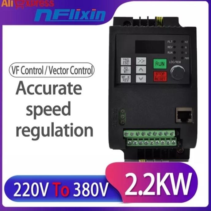 A01 Vfd Inverter 2,2Kw 220V 1Phase To 380V 3Phase Original