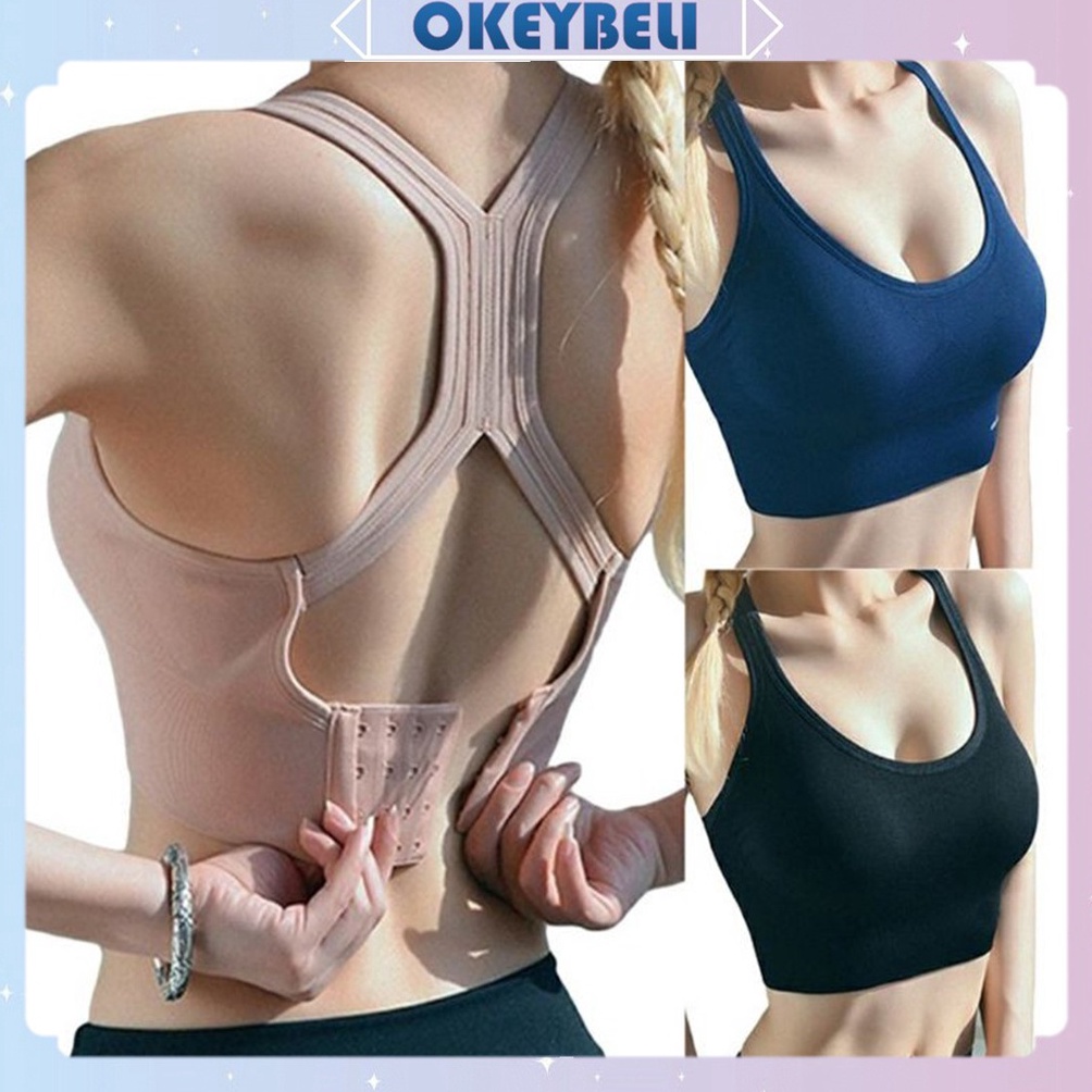Eksklusif •OKEY BELI•BR485 BH SPORT BRA GYM BRA OLAHRAGA PUSH UP WANITA TANPA KAWAT ELASTIS SEXY IMP