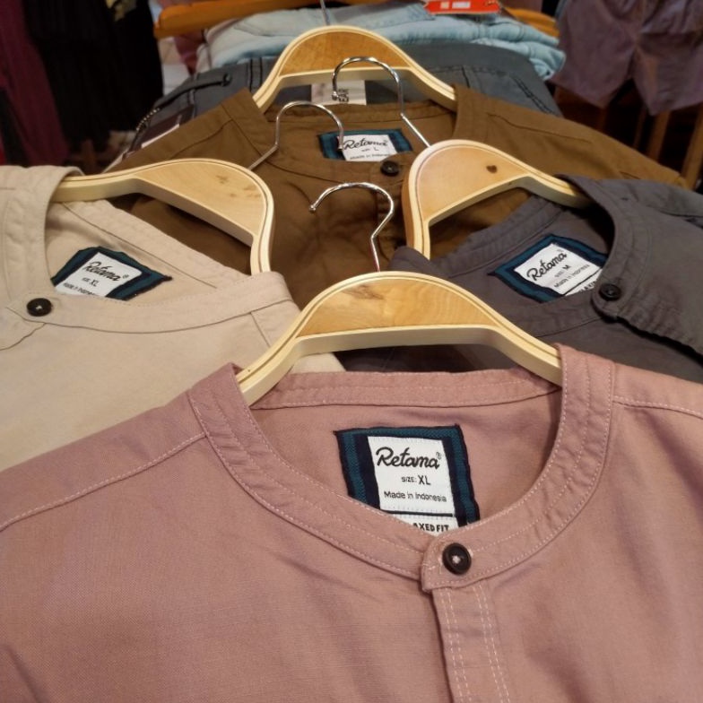 Koko kancing setengah /  kemeja kemko polos casual /  kemeja kemko pria / kemeja retama / kemeja kur