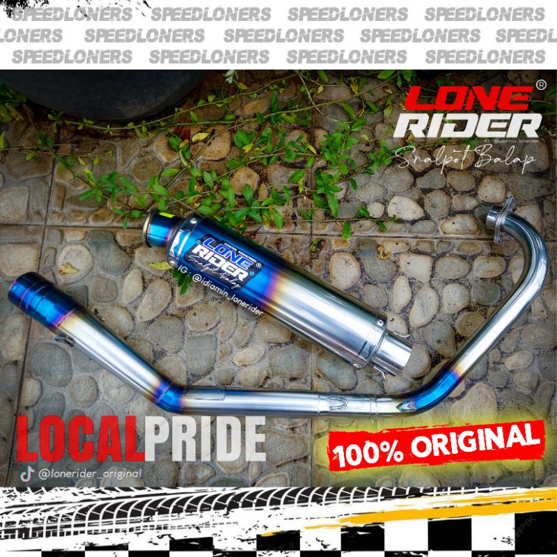 Knalpot LR Lone Rider Original - RR - Road Race Sanblast - VIXION SERIES