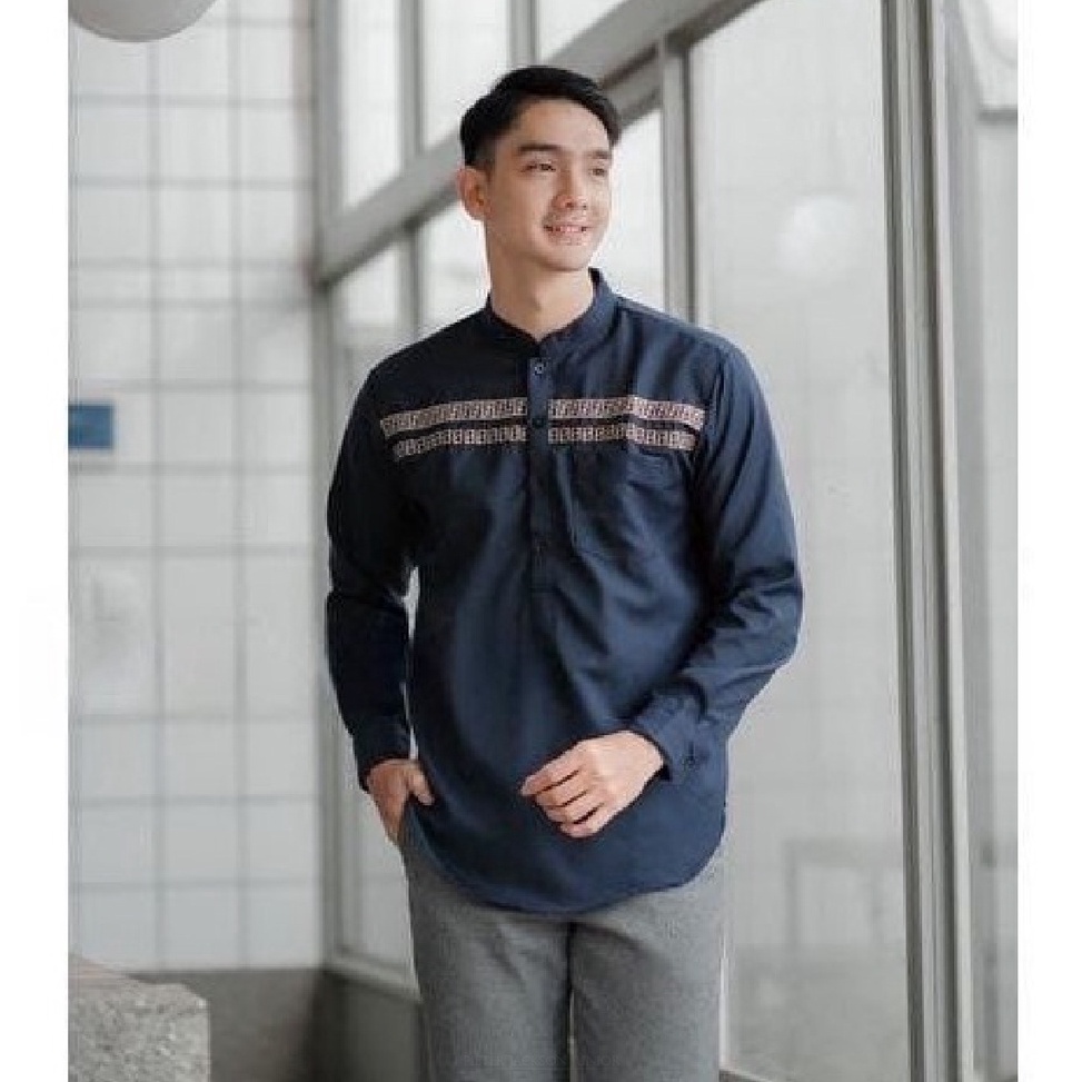 Import Terlaris Baju Muslim Koko Kurta Lengan Panjang Pria M-XXL Asli / ori(sinal)