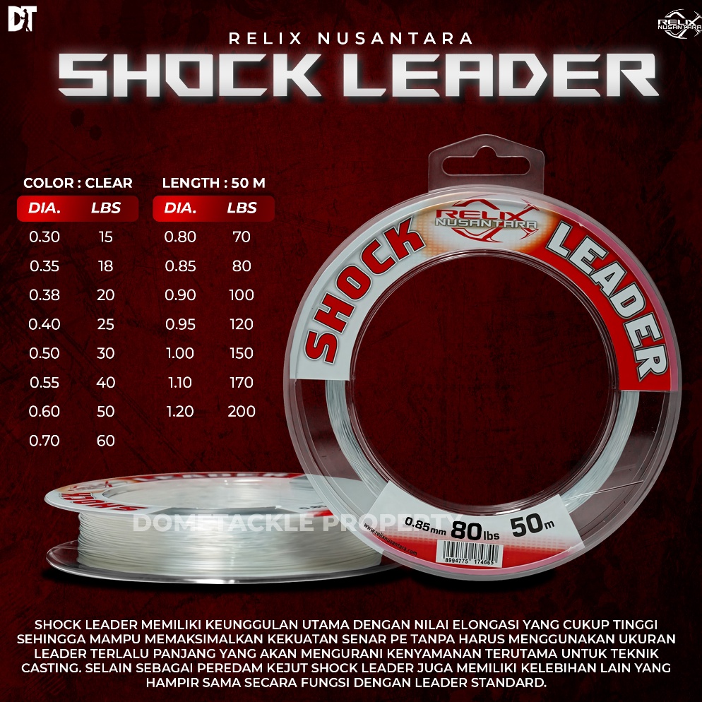 LANGSUNG ATC EXTRA BONUS | SHOCK LEADER  RELIX NUSANTARA FLUOROCARBON 100% NYLON | SENAR PANCING BEN