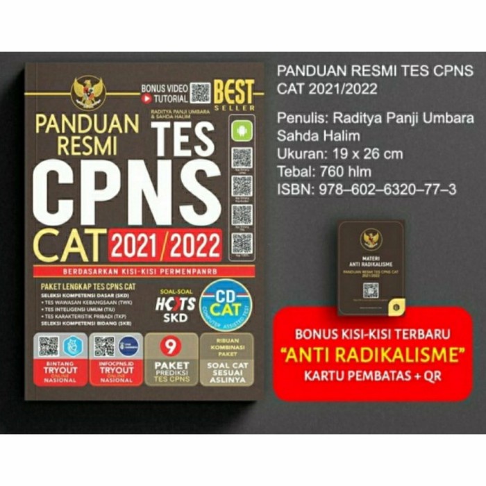 

NEW Panduan Resmi Tes CPNS CAT 2021/2022 (Plus CD)