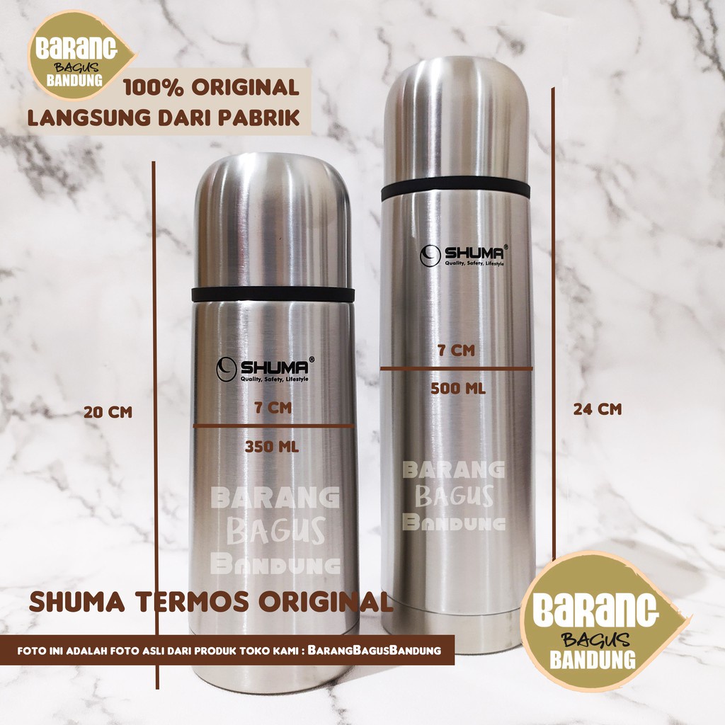 Shuma Termos Steinless/Suma Thermos,Menyimpan Air Panas Dingin, Tutup Baru, Tas Kain, Lo