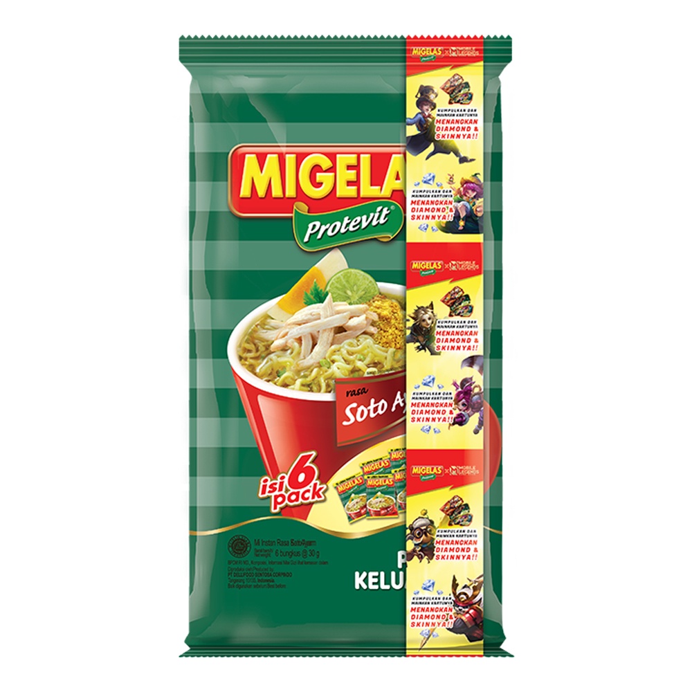 

MIGELAS Protevit Mie Instan Soto Ayam 6 x 30 g