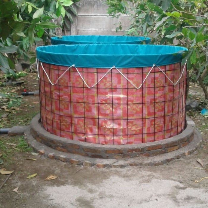 

kolam terpal bulat Diameter 1 T 105. fullset