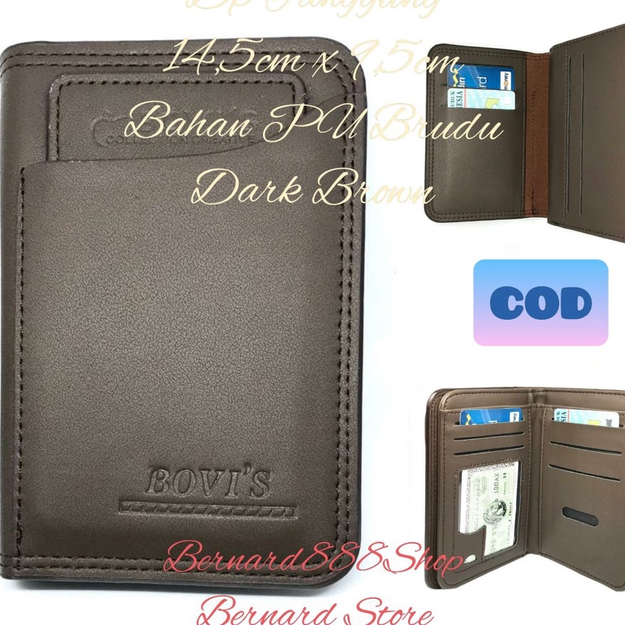 (I13F/❣] Dompet Pria Dompet Laki2 Dompet Ukuran Tanggung Dompet Anak Cabut Bahan PU Bludru - paliing