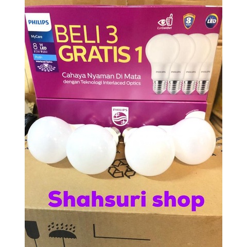 BARU Philips led 8 watt philips led 8w philips led unicef 8watt philips led 3 gratis 1 philips led