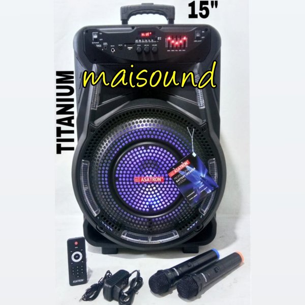 SPEAKER PORTABLE MEETING ASATRON HT 8873 TITANIUM 15 INCH HT8873 MIC