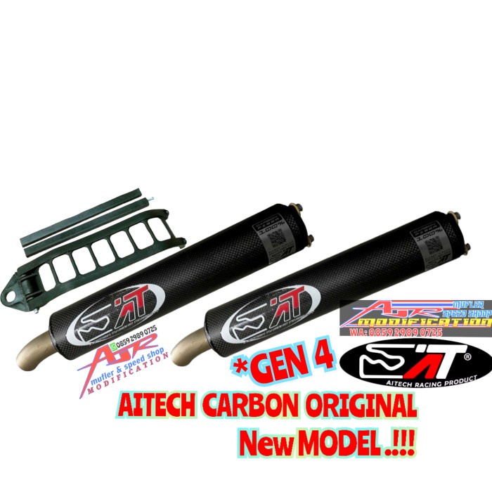 Knalpot Aitech New Original Carbon Fulset Cobra & Standar Ninja R Rr S Kode 767