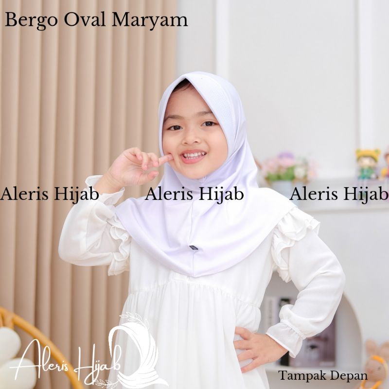 ✨ALERIS HIJAB✨Kerudung Borgo Oval Maryam / Bergo Anak Oval / Bergo Anak Size 3-10 Tahun / Bergo anak