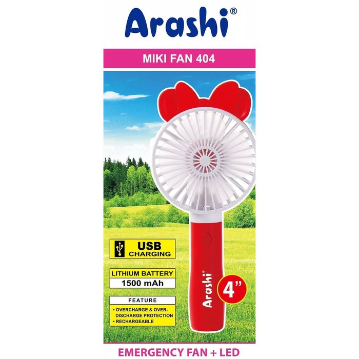TERMURAH Arashi Miki Fan Kipas Angin Portable 404 /KIPAS ANGIN MINI/KIPAS ANGIN PORTABLE/KIPAS LIPAT