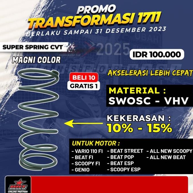 Per CVT / CVT Spring BRT Vario 110 Fi/Beat Fi/Beat Esp/Genio/Scoopy Fi