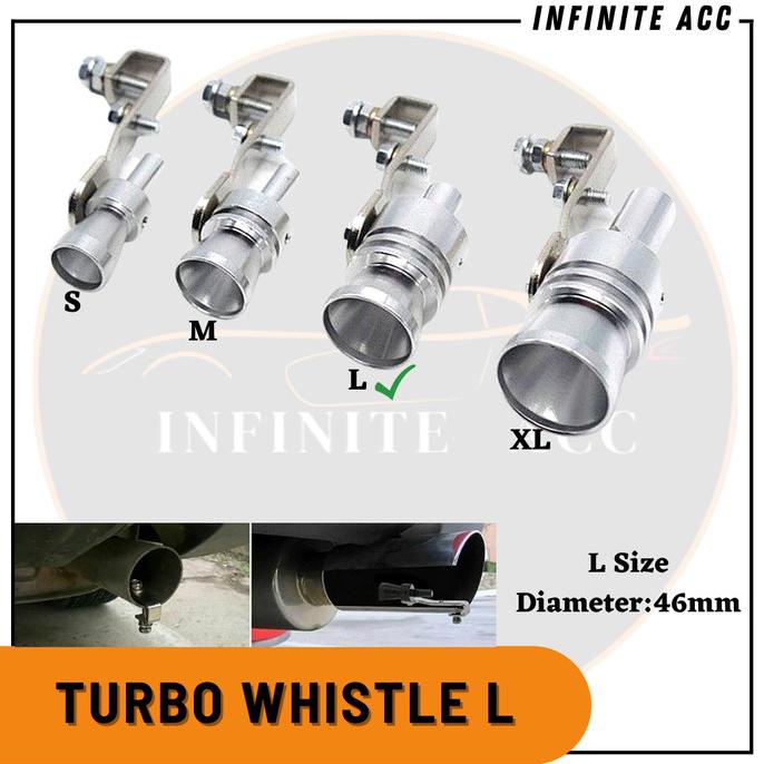 Fake Turbo Whistler Sound Large Muffler Mobil Racing Universal Modif Original