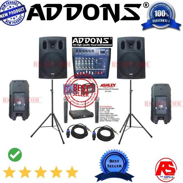SALE PAKET POWER SOUND SYSTEM PRO AUDIO ADDONS 15 INCH ORIGINAL PREMIUM